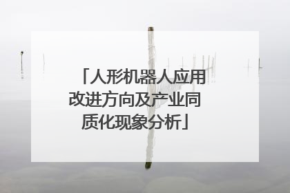 人形机器人应用改进方向及产业同质化现象分析