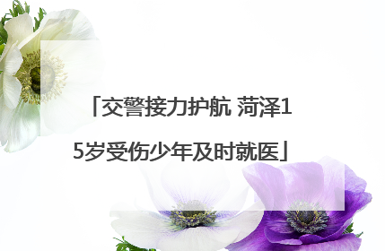 交警接力护航 菏泽15岁受伤少年及时就医