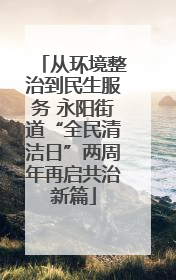 从环境整治到民生服务 永阳街道“全民清洁日”两周年再启共治新篇