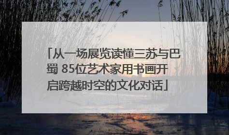 从一场展览读懂三苏与巴蜀 85位艺术家用书画开启跨越时空的文化对话