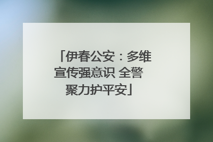 伊春公安：多维宣传强意识 全警聚力护平安