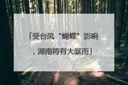 受台风“蝴蝶”影响，湖南将有大暴雨