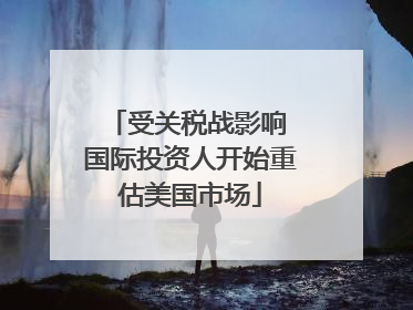 受关税战影响 国际投资人开始重估美国市场