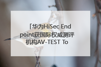 华为HiSec Endpoint获国际权威测评机构AV-TEST Top Product认证