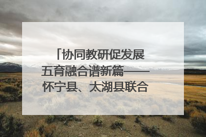 协同教研促发展 五育融合谱新篇——怀宁县、太湖县联合教研活动在月山镇中心学校成功举办