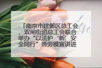 南京市建邺区总工会、双闸街道总工会联合举办“以法护‘新’安全同行”暨劳模宣讲进工地服务活动