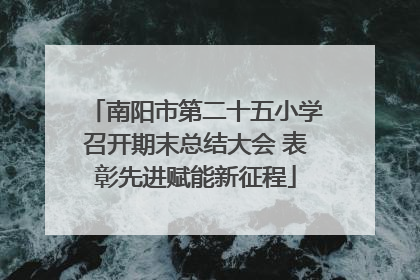 南阳市第二十五小学召开期末总结大会 表彰先进赋能新征程