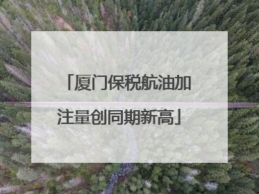 厦门保税航油加注量创同期新高