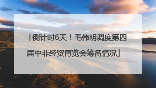 倒计时6天！毛伟明调度第四届中非经贸博览会筹备情况