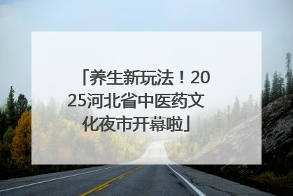 养生新玩法！2025河北省中医药文化夜市开幕啦
