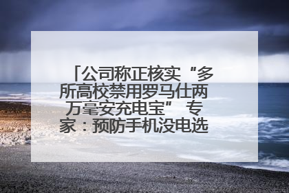公司称正核实“多所高校禁用罗马仕两万毫安充电宝” 专家：预防手机没电选中等体积产品即可