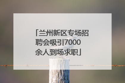 兰州新区专场招聘会吸引7000余人到场求职