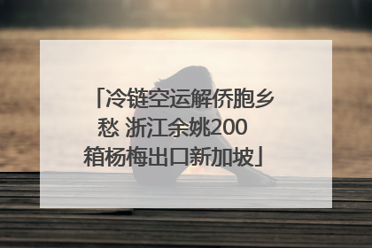 冷链空运解侨胞乡愁 浙江余姚200箱杨梅出口新加坡