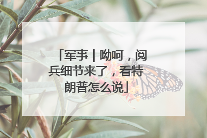 军事｜呦呵，阅兵细节来了，看特朗普怎么说
