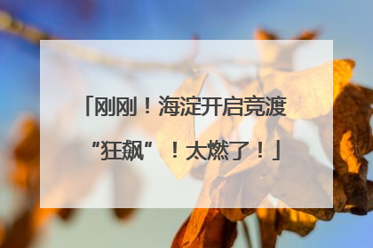 刚刚！海淀开启竞渡“狂飙”！太燃了！