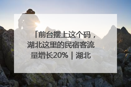 前台摆上这个码，湖北这里的民宿客流量增长20%｜湖北市场监管所的故事