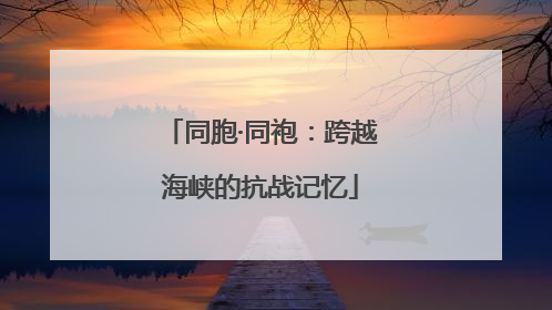同胞·同袍：跨越海峡的抗战记忆