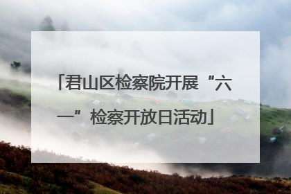 君山区检察院开展“六一”检察开放日活动