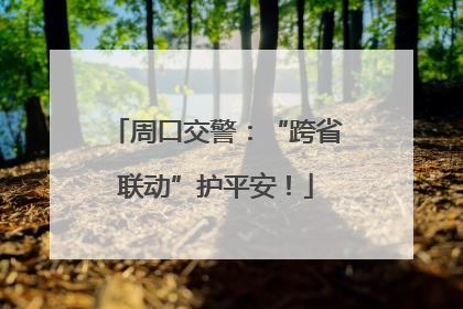周口交警：“跨省联动”护平安！