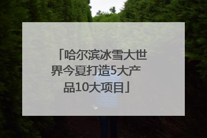 哈尔滨冰雪大世界今夏打造5大产品10大项目