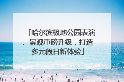哈尔滨极地公园表演、景观重磅升级，打造多元假日新体验