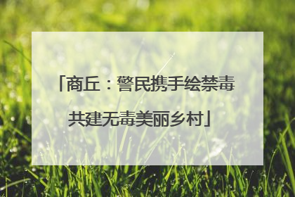 商丘：警民携手绘禁毒 共建无毒美丽乡村