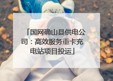 国网确山县供电公司：高效服务重卡充电站项目投运