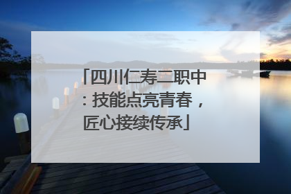 四川仁寿二职中：技能点亮青春，匠心接续传承