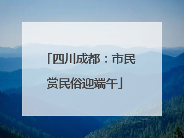 四川成都：市民赏民俗迎端午