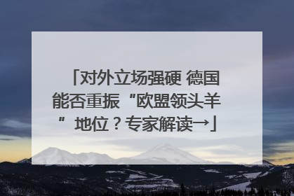 对外立场强硬 德国能否重振“欧盟领头羊”地位？专家解读→