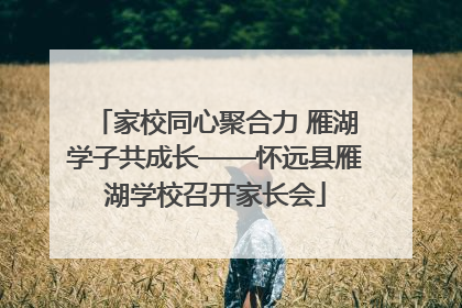 家校同心聚合力 雁湖学子共成长——怀远县雁湖学校召开家长会