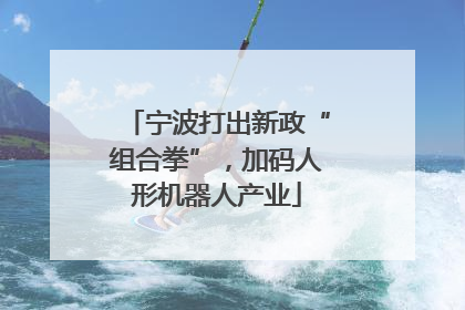 宁波打出新政“组合拳”，加码人形机器人产业