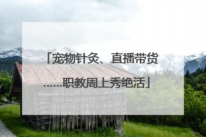 宠物针灸、直播带货……职教周上秀绝活