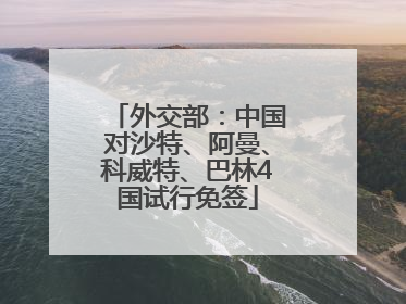 外交部：中国对沙特、阿曼、科威特、巴林4国试行免签