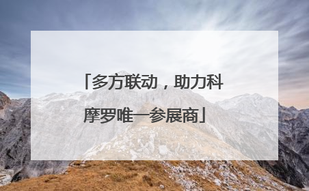 多方联动，助力科摩罗唯一参展商