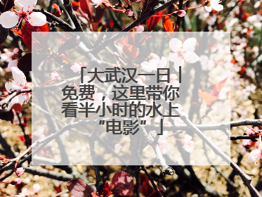 大武汉一日︱免费，这里带你看半小时的水上“电影”