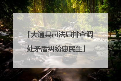大通县司法局排查调处矛盾纠纷惠民生