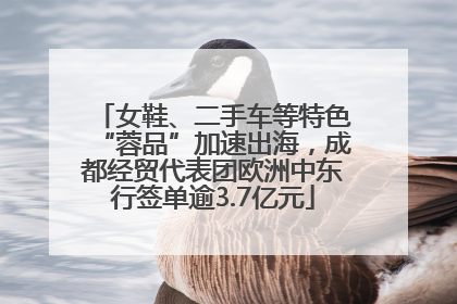 女鞋、二手车等特色“蓉品”加速出海，成都经贸代表团欧洲中东行签单逾3.7亿元
