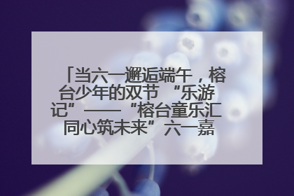 当六一邂逅端午，榕台少年的双节 “乐游记”——“榕台童乐汇 同心筑未来”六一嘉年华活动顺利举行
