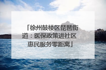 徐州鼓楼区琵琶街道：医保政策进社区 惠民服务零距离