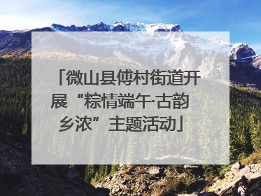 微山县傅村街道开展“粽情端午·古韵乡浓”主题活动