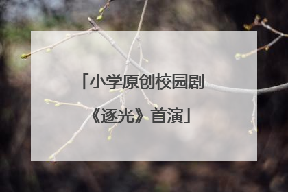 小学原创校园剧《逐光》首演