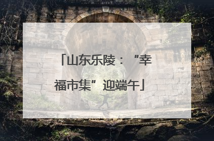 山东乐陵：“幸福市集”迎端午