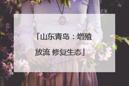 山东青岛：增殖放流 修复生态