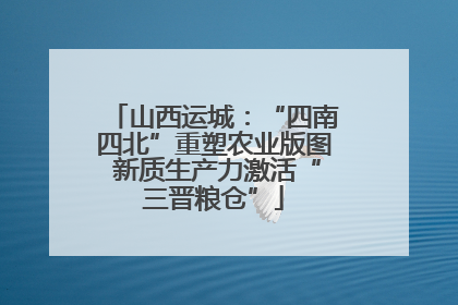 山西运城：“四南四北”重塑农业版图 新质生产力激活“三晋粮仓”