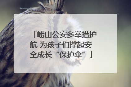 崂山公安多举措护航 为孩子们撑起安全成长“保护伞”