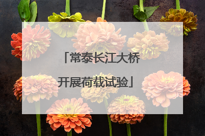 常泰长江大桥开展荷载试验