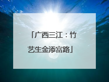 广西三江：竹艺生金添富路