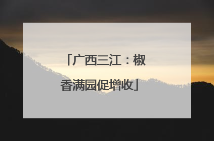 广西三江：椒香满园促增收