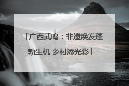广西武鸣：非遗焕发蓬勃生机 乡村添光彩